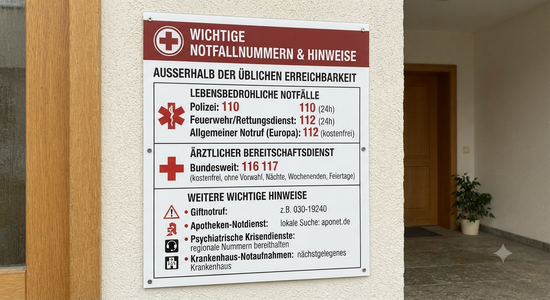 Telefonhörer als Symbol für Notfallkontakte
